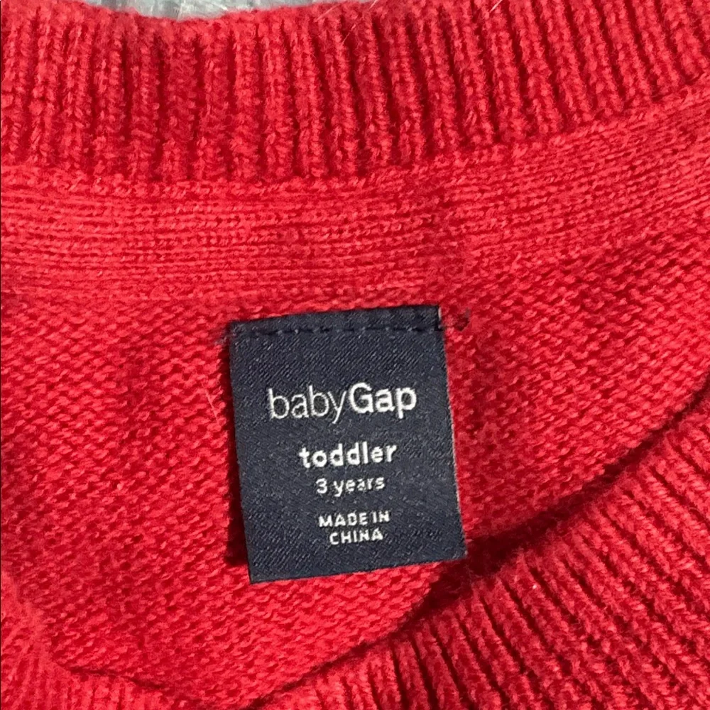 baby GAP Red and White Striped Knit Sweater